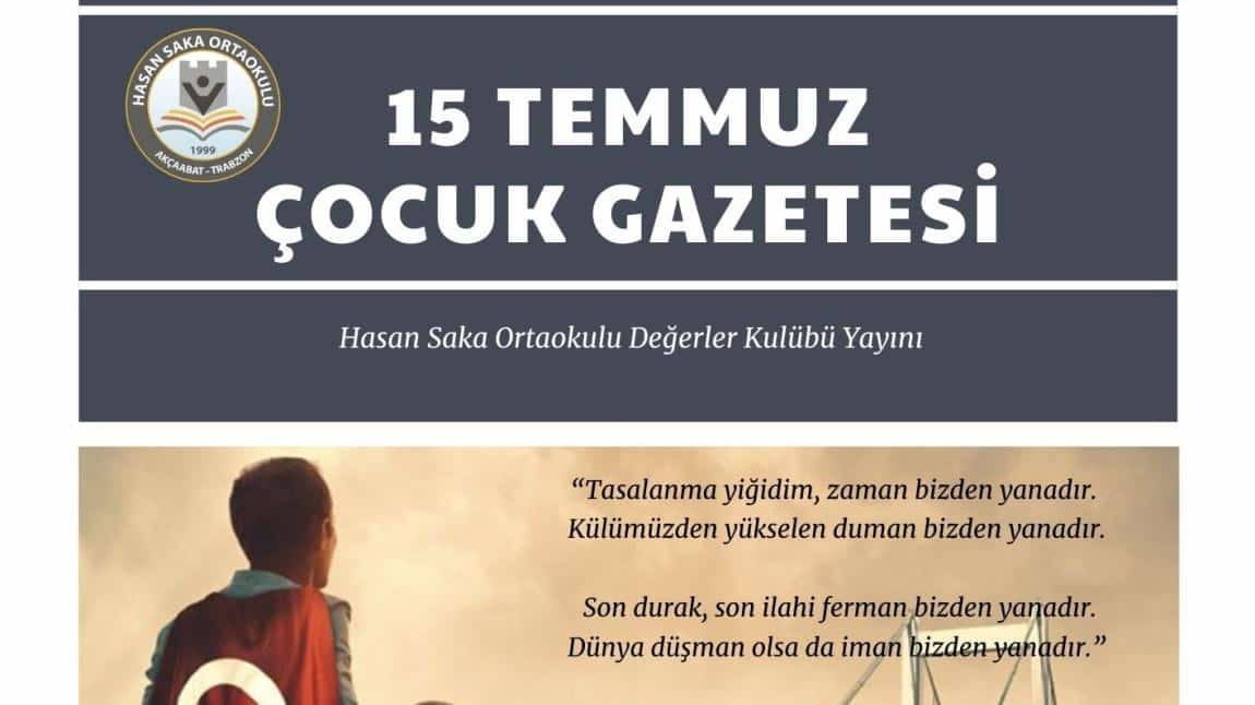 15 TEMMUZ ÇOCUK GAZETESİ